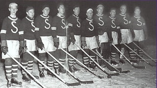 Bildet viser norgesmesterne i ishockey fra 1948